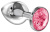 Lola Diamond Clear Sparkle Large - Металлическая анальная пробка, 8 см (розовый) 