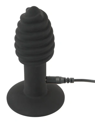 ORION Twist Butt Plug - Анальная пробка с вибрацией, 10,7 см (черный) 