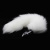 Luxurious Tail Снежный Барс - Металлическая анальная пробка с меховым хвостом, (серебристый) 