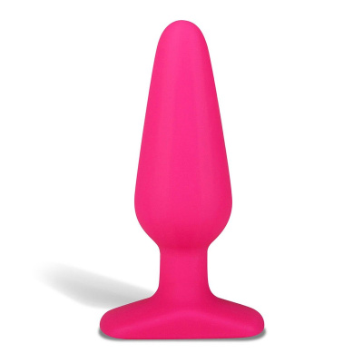 Erotic Fantasy розовый плаг из силикона, 14х4.5 см 