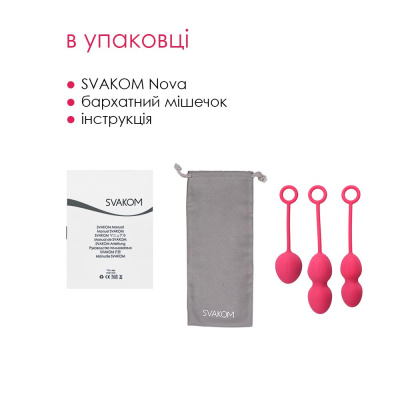 Вагинальные шарики Svakom - Nova Kegel (розовый)