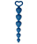 Heart Ray - Анальная цепочка с колечком, 17.5х2.45 см. (синяя)