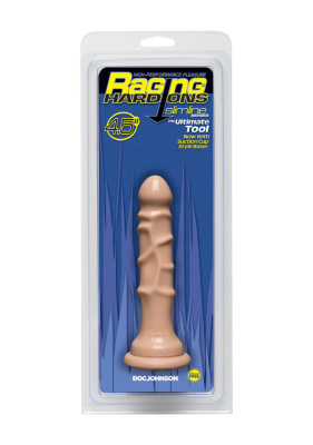 Doc Johnson Raging Hard-Ons Slimline - Анальный фаллоимитатор с присоской, 15х2.5 см (телесный)