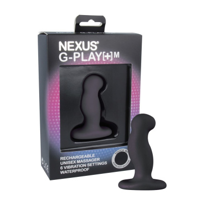 Nexus G-Play Plus M - Вибростимулятор простаты и точки G, 9x3 cм (чёрный) 