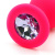 Kanikule - Анальная силиконовая пробка с кристаллом в основании, размер М, 7х3.5 см (розовый) 