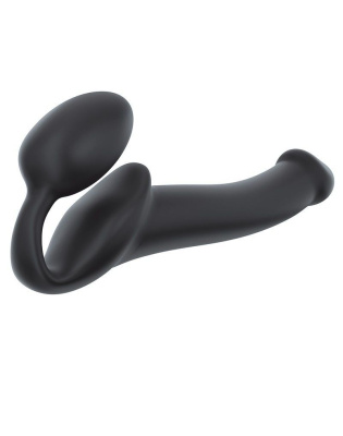 Strap-On-Me Semi-Realistic Bendable Noir M - Безремневой страпон, 15,6 см (черный)