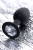 POPO Pleasure by TOYFA силиконовая анальная пробка со стразом S, 7.2х2.8 см (чёрный) 