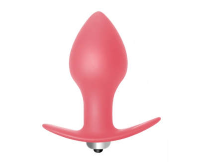 Lola Games First time Bulb Anal Plug - Анальная пробка со съемной вибропулей, 10х3.8 см (розовый)  