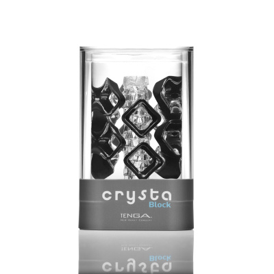 Tenga Crysta Bloc - Инновационный японский мастурбатор, 12х5 см (прозрачный)