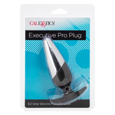 CalExotics Executive Plug анальная пробка с металлическим кончиком, 12.75х4.5 см 