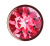 Lola Games Diamond Ruby Shine L металлическая анальная пробка с кристаллом, 8.3х3.3 см (красный) 