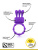 Браззерс - Эрекционное кольцо c вибрацией, 9х3.5 см (фиолетовый)
