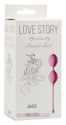 Love Story Scarlet Sails Lola - Вагинальные шарики с цветочным рельефом, 16 см (розовый)