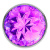 Анальная пробка из металла Diamond Sparkle Small, 7 см (фиолетовый) 