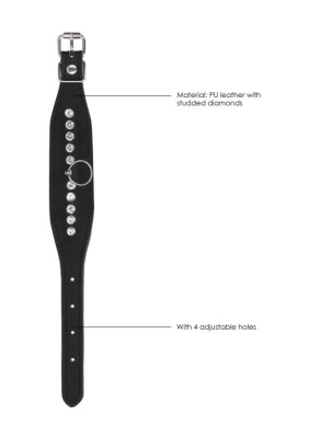 Diamond Studded Wrist Cuffs - Наручники, 34 см (черный)