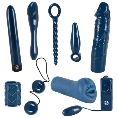Эротический набор Midnight Blue Set из 9 различных секс игрушек, 9 шт 