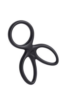 A-TOYS KRAKEN - Тройное кольцо на пенис, 10 см (черный) 