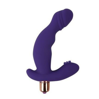 Анальный вибромассажер со стимулирующим отростком Sweet Toys, 12 cм (фиолетовый) 