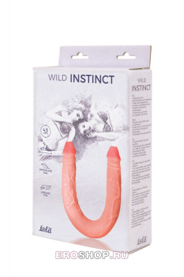 Двусторонний фаллоимитатор Wild Instinct, 47.5 см (телесный)