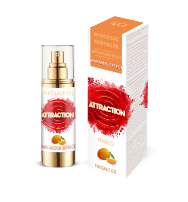 Mai Cosmetics Attraction Massage Oil - Разогревающее массажное масло с феромонами, 30 мл (манго)