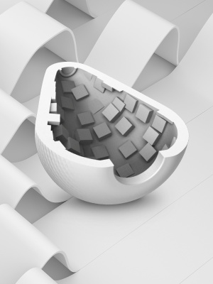 ФлешНаш Cube - Мастурбатор-яйцо, 6.5х5 см