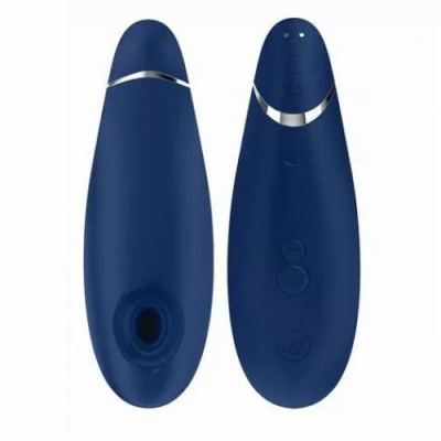 Модный бесконтактный стимулятор клитора Womanizer Premium, 15,5 см (синий) 