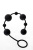 Черная анальная цепочка A-toys с шариками - 35,9х3.1 см.