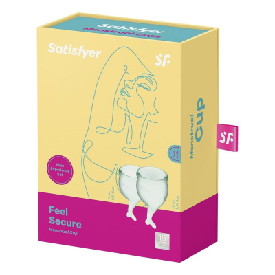 Satisfyer Feel Secure - Набор менструальных чаш, 15 мл и 20 мл (светло-зеленый)