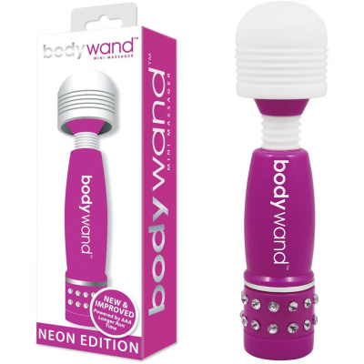 Bodywand Neon Edition - Мини-ванд с кристаллами, 11х3 см (фиолетовый) 