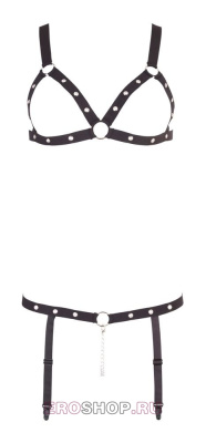 Комплект: эластичная портупея с подтяжками для чулок Bad Kitty Strap Bikini от Orion