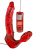 Toy Joy - Безремневой страпон с вибрацией, 20х3.5 см (красный)