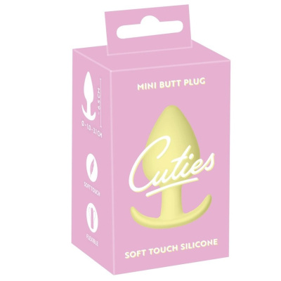 Cuties - Анальная пробка мини, 6,5 см (жёлтый) 