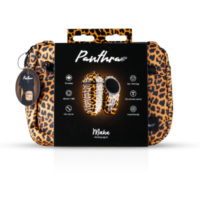 Panthera Maha - виброяйцо в стильной косметичке, 7.5х3.8 см (леопард)