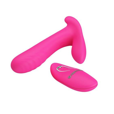 Baile - Вибромассажёр насадка на палец, 12 режимов вибрации, 10х2,2 см (розовый) 