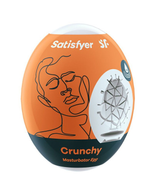 Satisfyer Egg Single Crunchy - Инновационный влажный мастурбатор-яйцо, 7х5.5 см