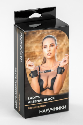 BDSM Арсенал Lady's Arsenal широкие наручники из натуральной кожи, OS (чёрный)