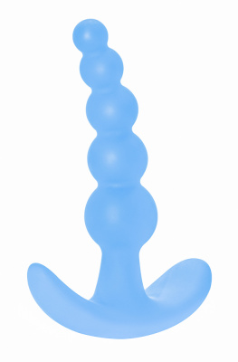 Lola Games Bubbles Anal Plug Blue силиконовая анальная пробка, 11.5х2.6 см (голубой) 