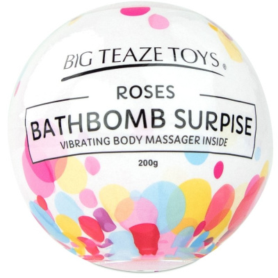 Big Teaze Toys Bath Bomb Surprise бомба для ванны с ароматом розы и вибропуля