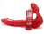 Toy Joy - Безремневой страпон с вибрацией, 20х3.5 см (красный)