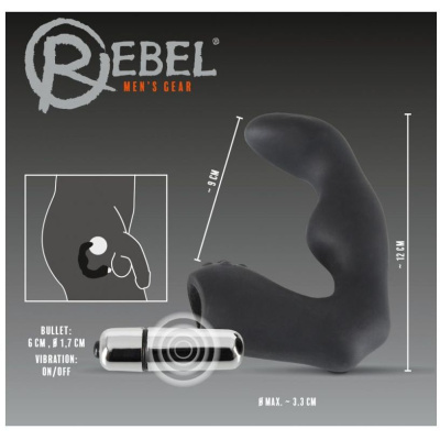 Rebel Orion - Вибростимулятор простаты, 25 см (чёрный) 