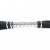 БДСМ Арсенал длинная кожаная плеть с серебристой ручкой, 60 см (чёрный с серебристым)
