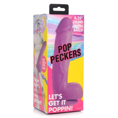Pop Peckers - реалистичный фаллоимитатор на присоске, 22.8х4.8 см