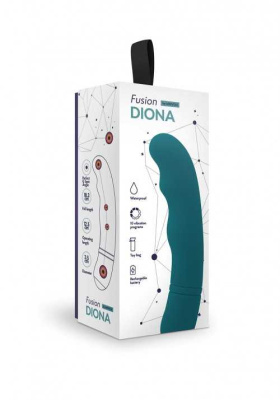 Diona - перезаряжаемый вибратор для точки G, 18х3.5 см. (бирюзовый)