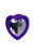 ToDo by Toyfa Diamond Heart силиконовая анальная пробка с кристаллом в форме сердца,7х2 см (фиолетовый) 