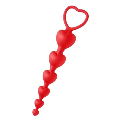 Анальная цепочка Sweet Heart - Frisky, 18,4 см (красный)