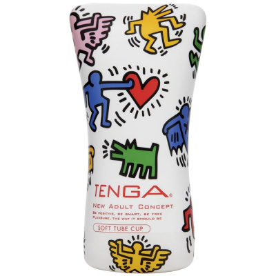 Tenga Keith Haring Soft Tube Cup - Мастурбатор с вакуумом (белый)