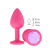 DD Джага-Джага - Анальная втулка силиконовая розовая с сиреневым кристаллом, 7,3 см 