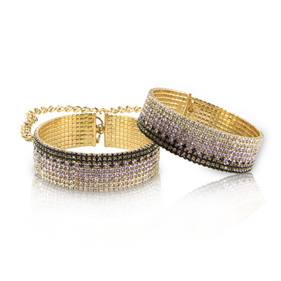 Rianne S Diamond Handcuffs Liz лакшери наручники-браслеты с кристаллами в подарочной упаковке, золотистый