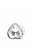 Анальная пробка с бриллиантовым кристаллом в форме сердца, 8,2 см (серебристый) 