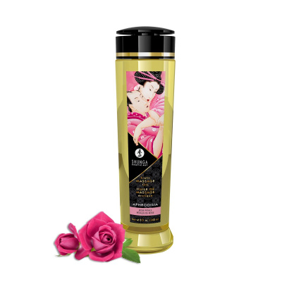 Shunga Aphrodisia - массажное масло с ароматом розы, 240 мл.